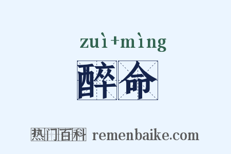 醉命是什么意思的图片
